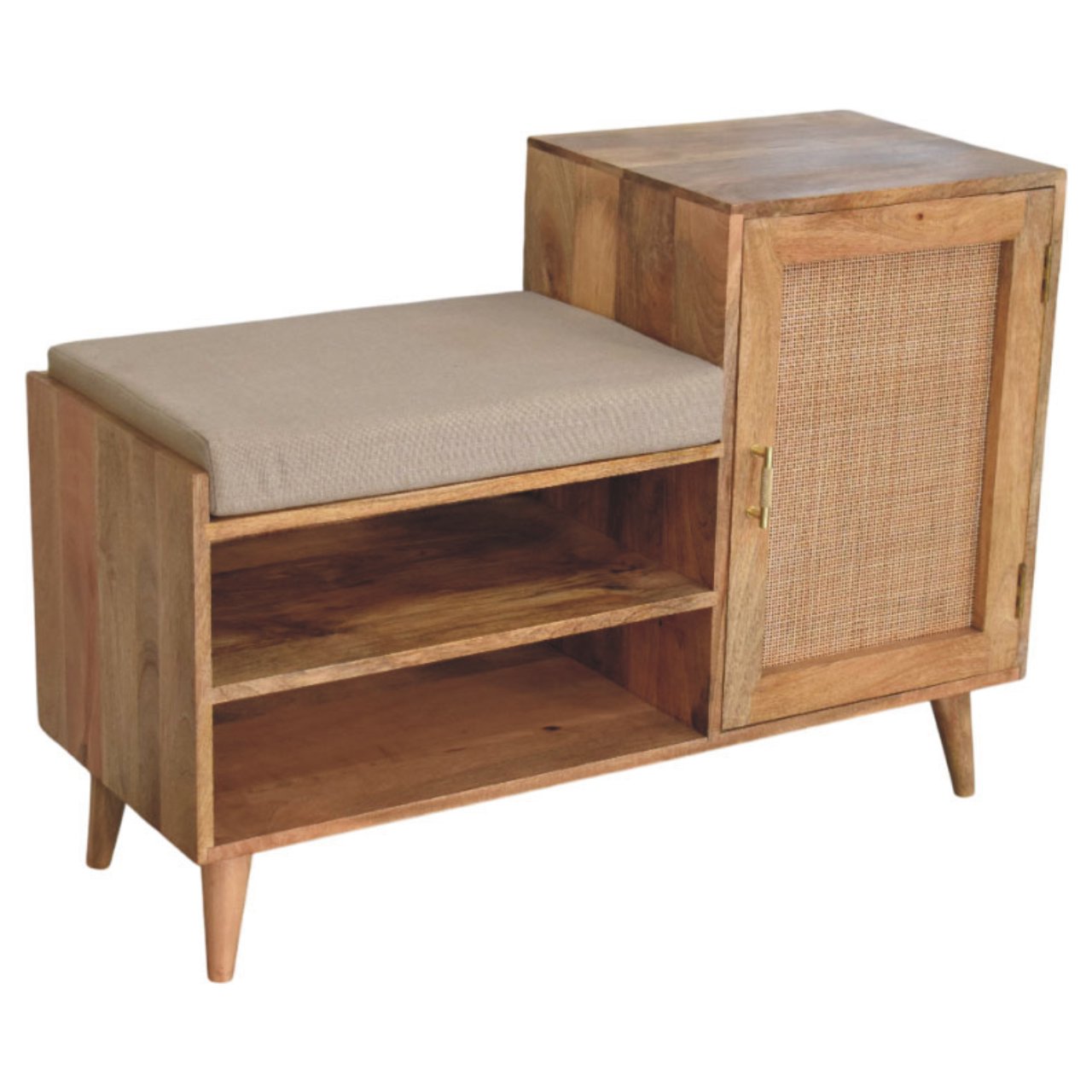 Larissa 2 Slot Oak-ish Bench Unit
