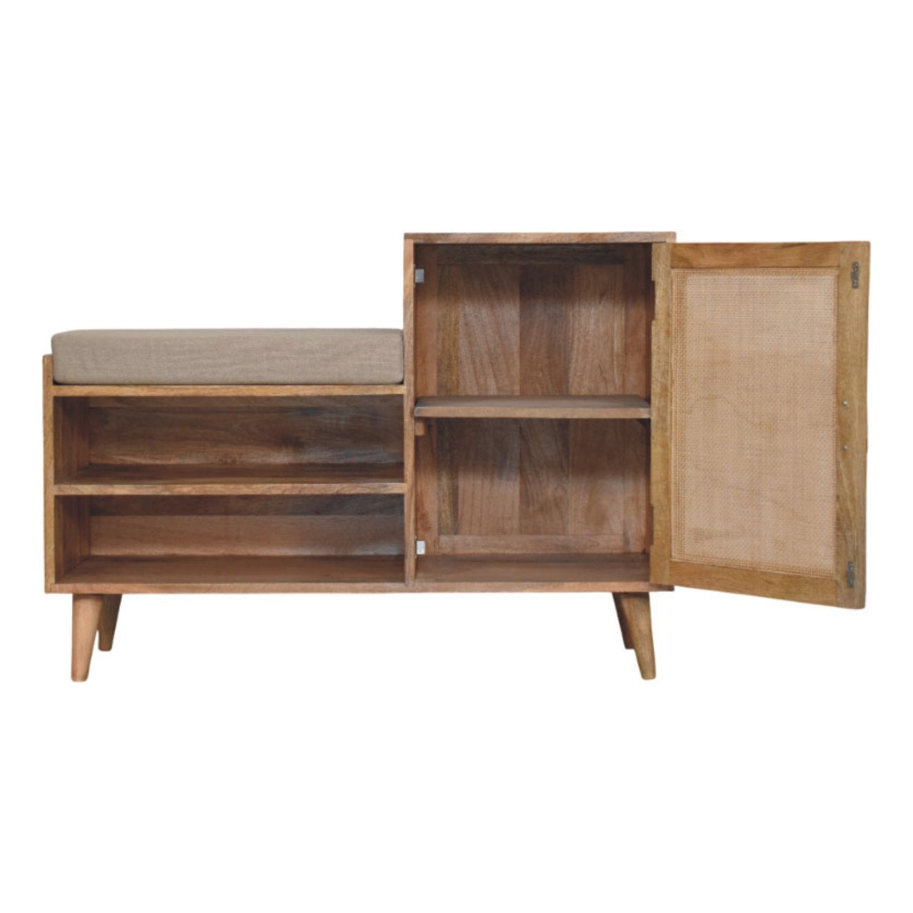Larissa 2 Slot Oak-ish Bench Unit