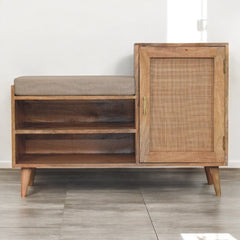 Larissa 2 Slot Oak-ish Bench Unit
