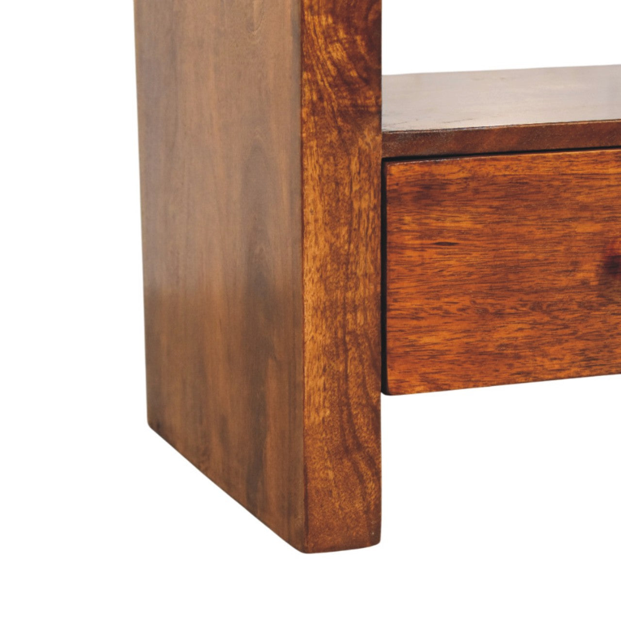 Solid Wood Darcy Media unit, 3-Drawers, 1 Open Shelf, Chestnut, Brown
