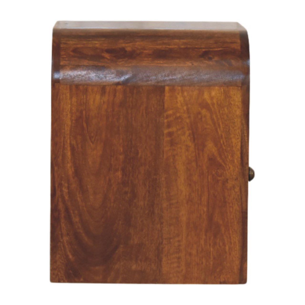 Solid Wood Darcy Nightstand, 1 Drawer and open shelf, Chestnut, Brown