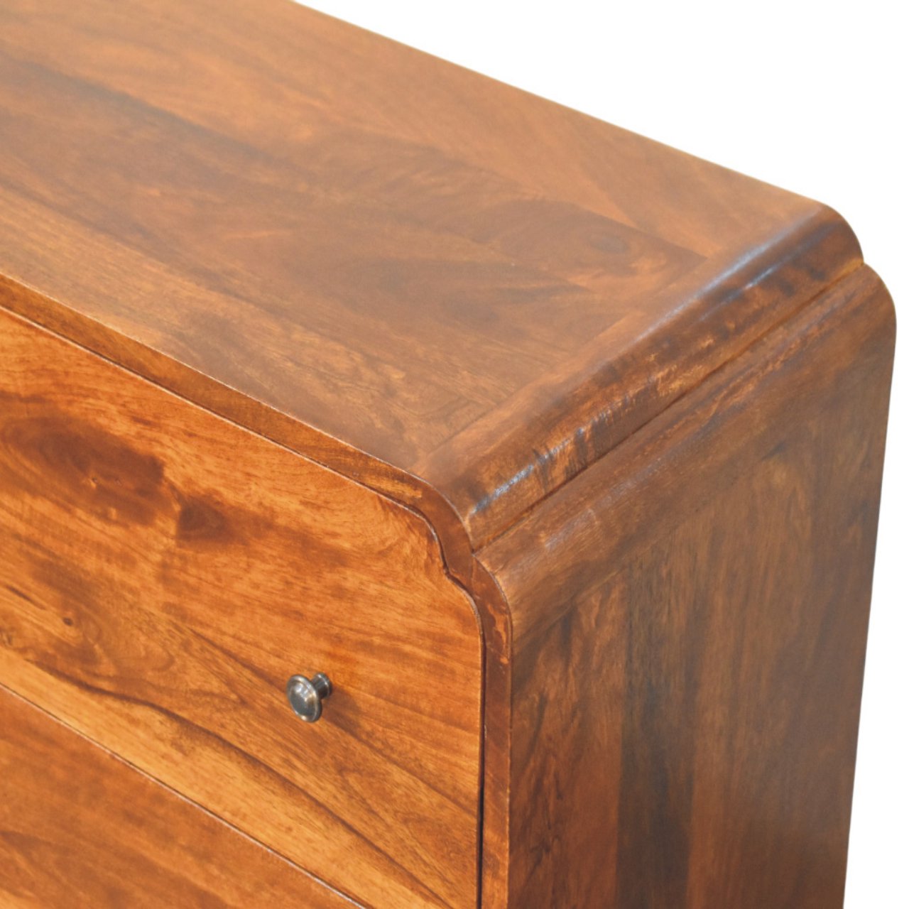 Solid Wood Newton Chest, 3-Drawers, Chestnut, Brown
