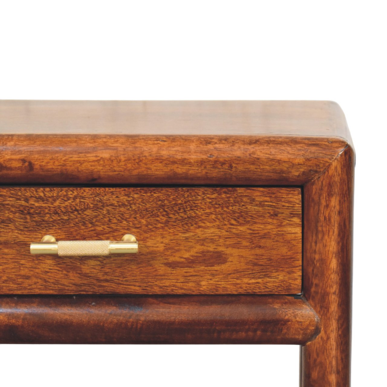 Solid Wood Regency Chestnut Nightstand, 1-Drawer, 1 Open-Slot, Brown