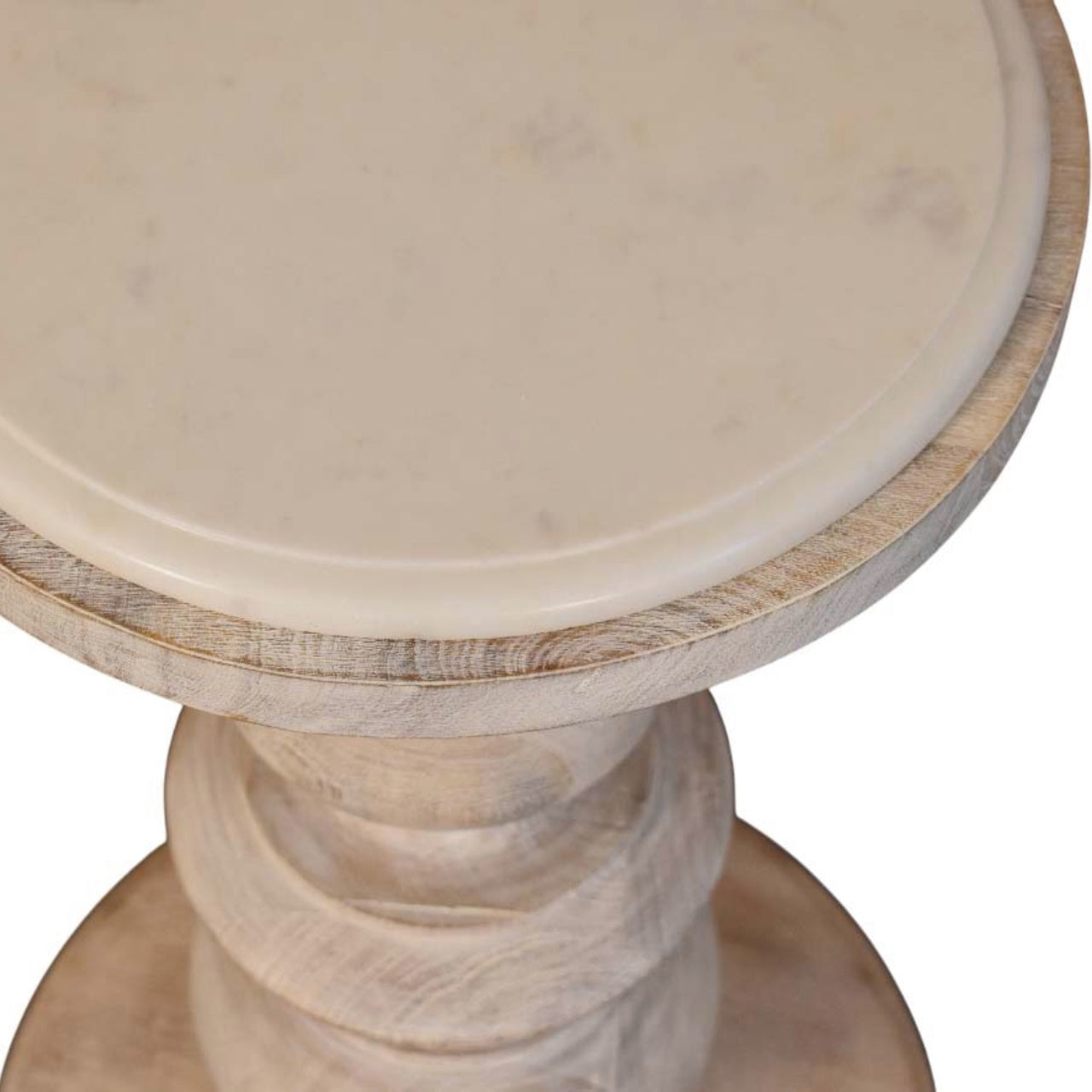 Solid Wood The Bellis Marble Accent Table,Marble desgin