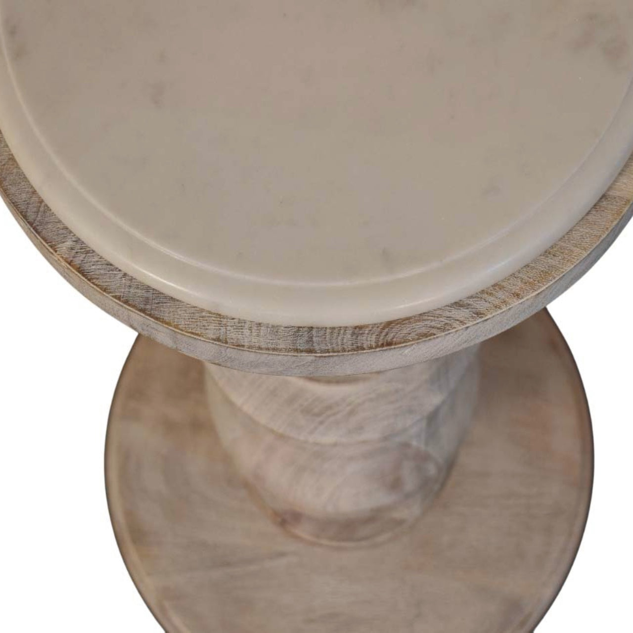 Solid Wood The Bellis Marble Accent Table,Marble desgin