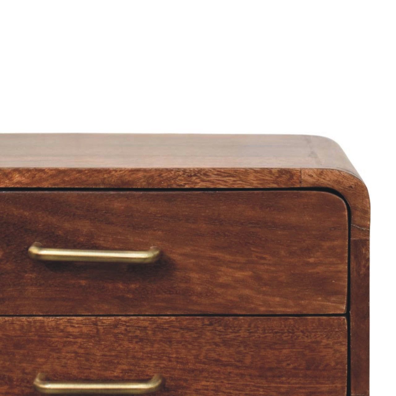 Solid Wood Astor 2-Drawer Nightstand,Brown