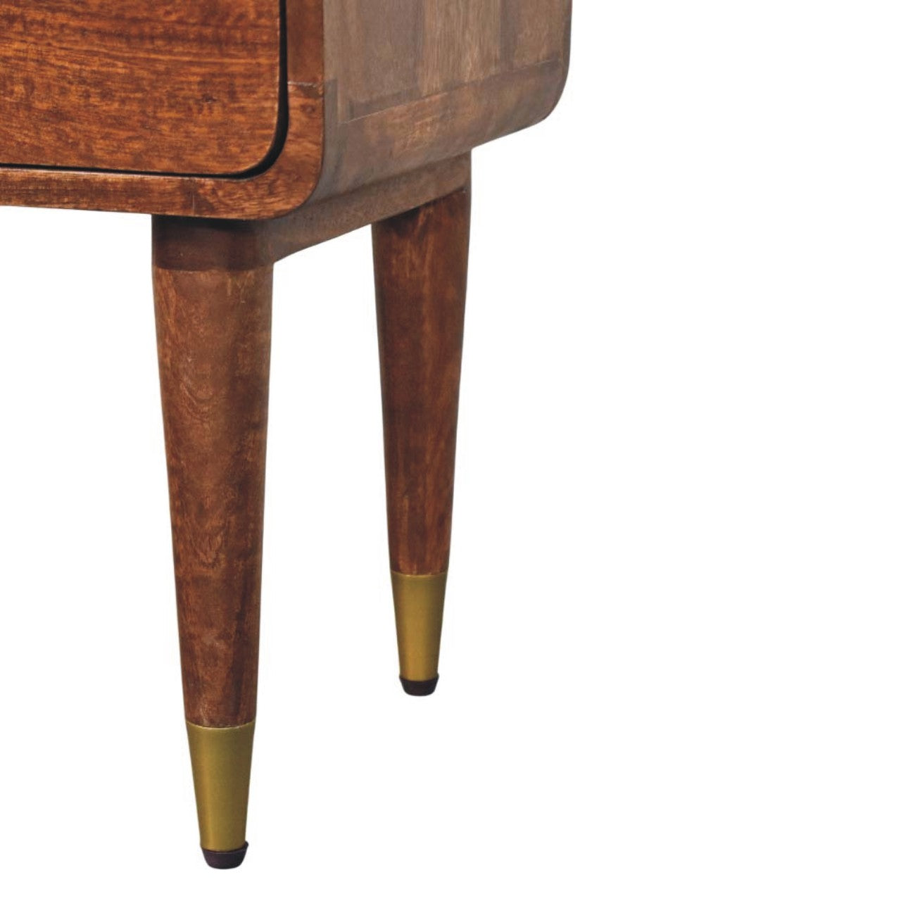 Solid Wood Astor 2-Drawer Nightstand,Brown