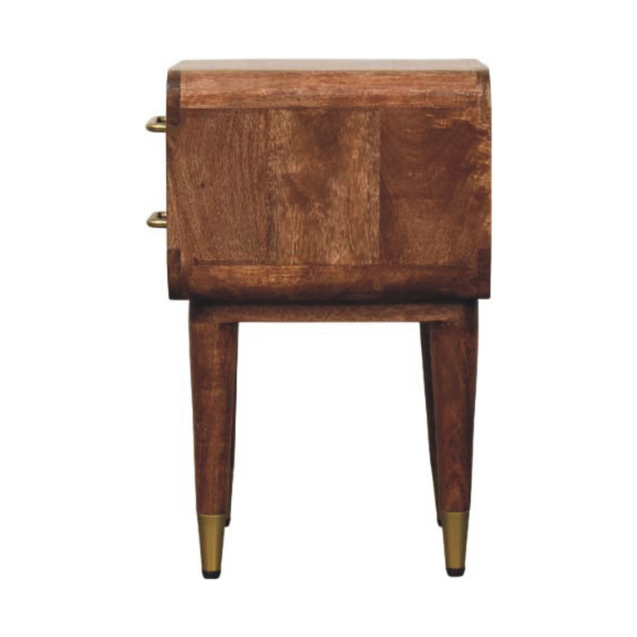 Solid Wood Astor 2-Drawer Nightstand,Brown