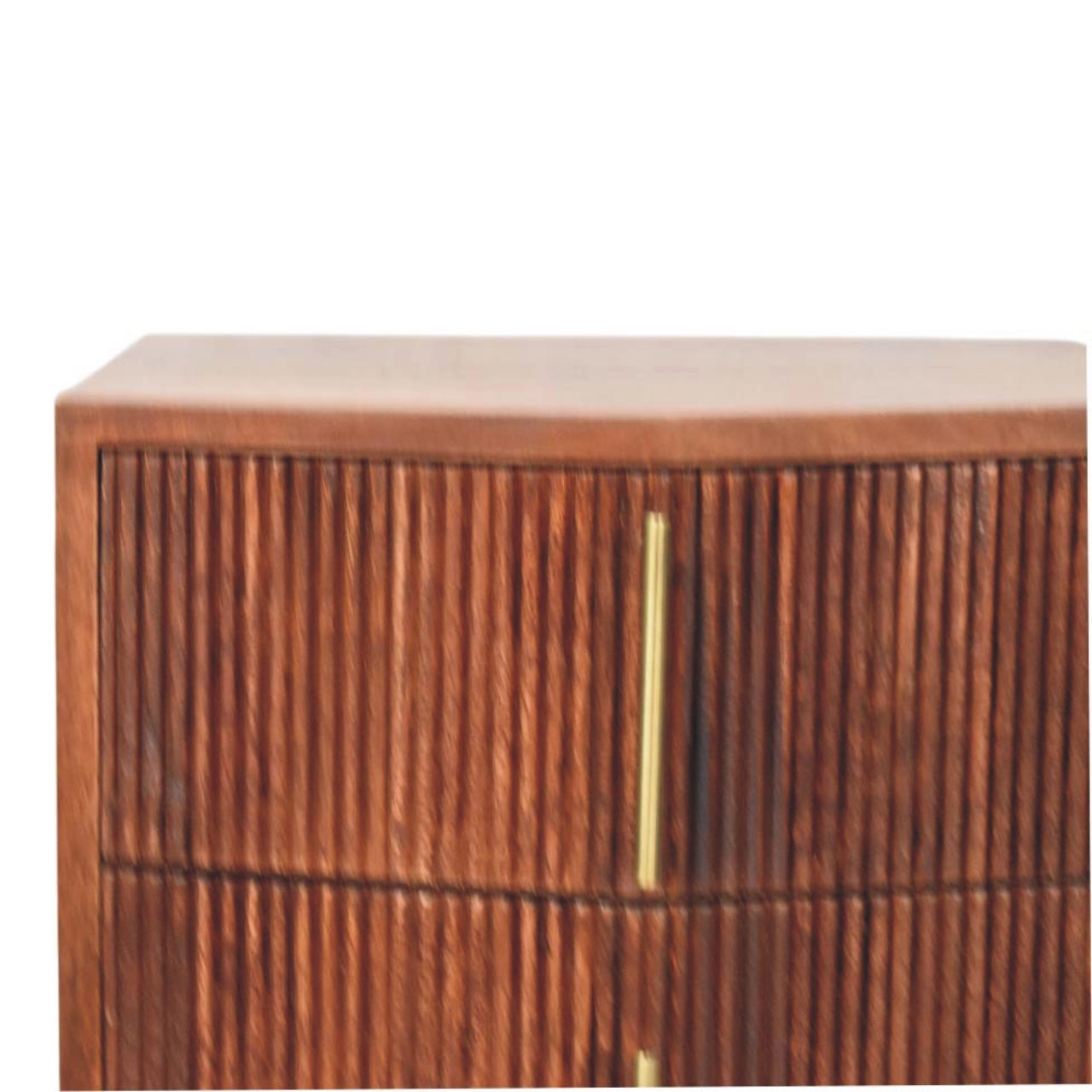 Solid Wood Harper Nightstand,Brown,2-Drawer
