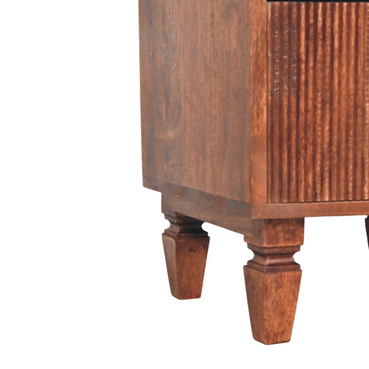 Solid Wood Harper Nightstand,Brown,2-Drawer