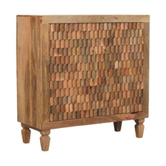 Solid Wood Marbella Cabinet,Brown,2-Drawers