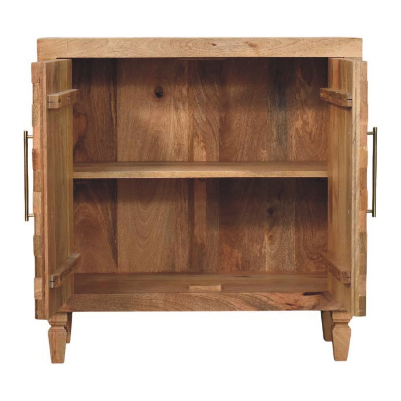 Solid Wood Marbella Cabinet,Brown,2-Drawers