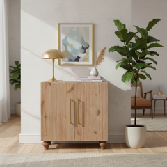 Solid Wood Sandgrain Pine & Mango Sideboard