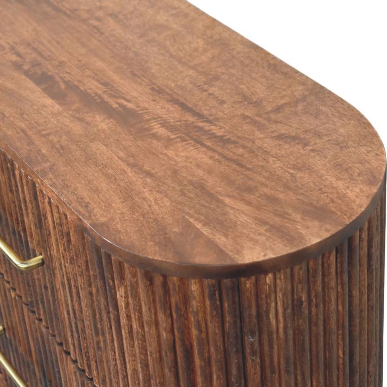 Solid Wood Ridgefront Chest – Roasted Almond,Brown,6-Drawers