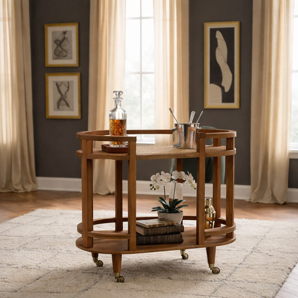 Solid Wood Isla Curved Butler Console