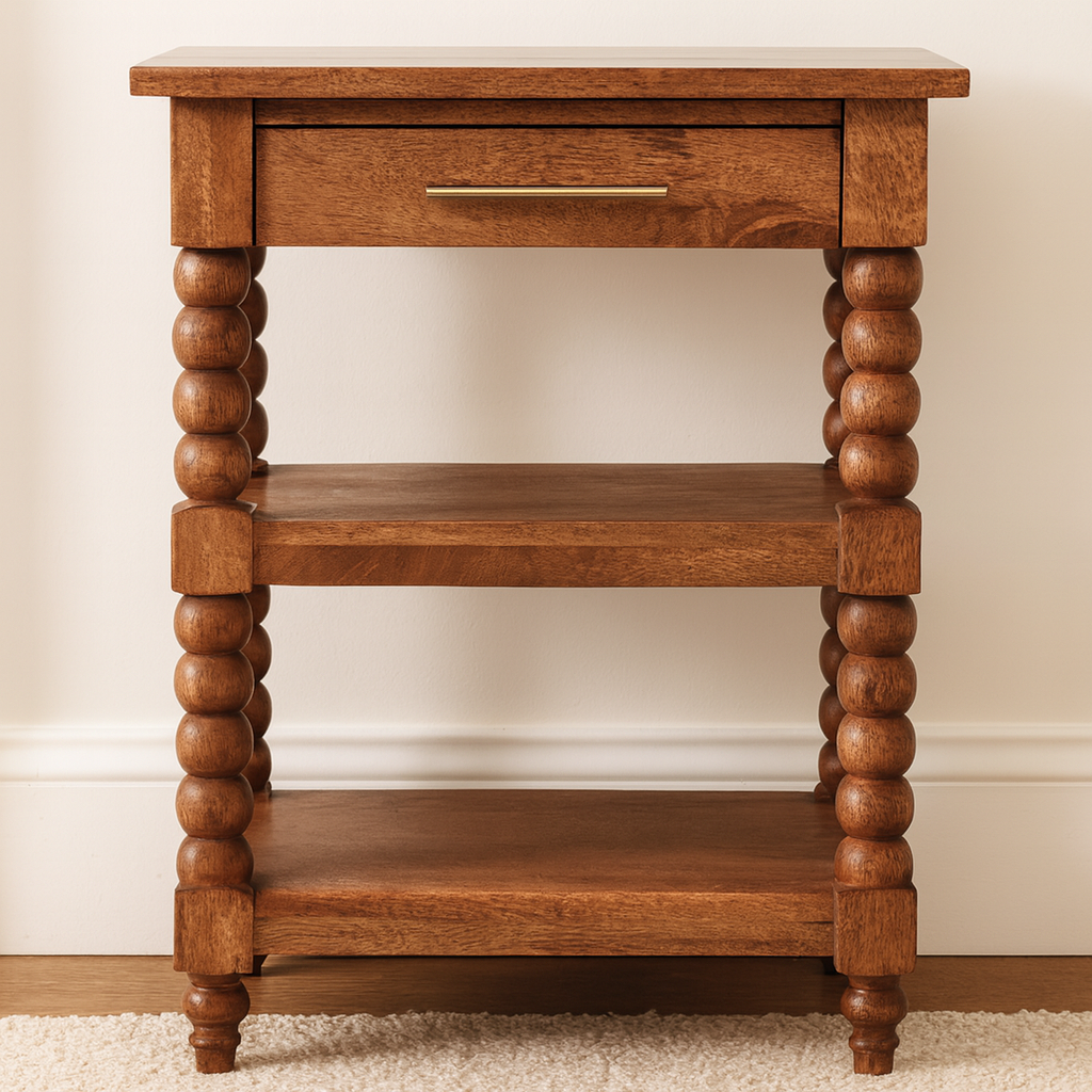 Solid Wood Barley Twist Side Table