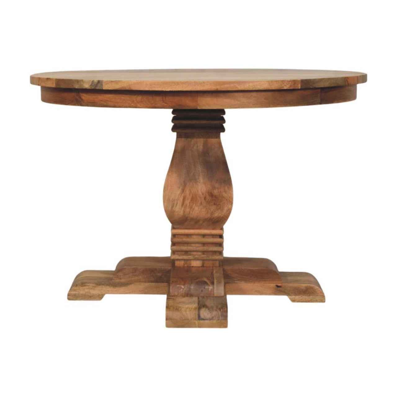 Solid Wood Valentina Round Dining Table Light Brown