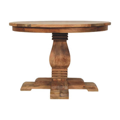 Solid Wood Valentina Round Dining Table Light Brown