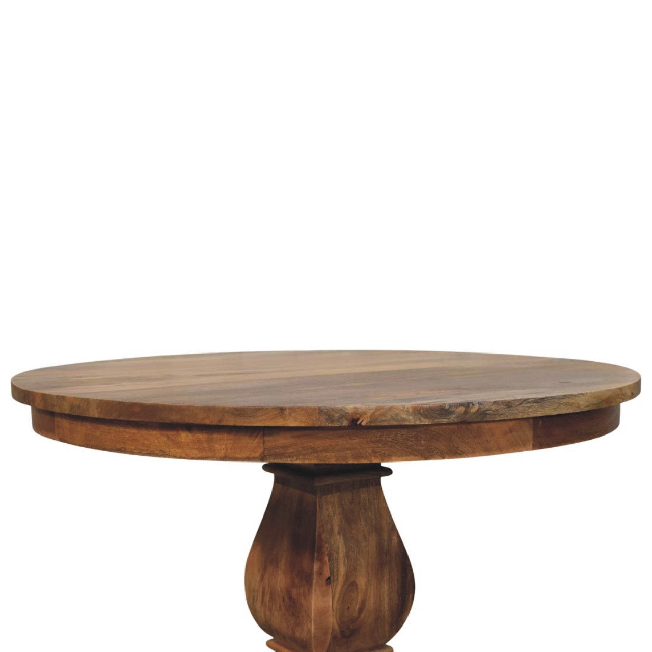 Solid Wood Valentina Round Dining Table Light Brown