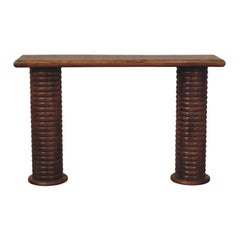 Artisan Furniture Solid Wood Sculpted Leg Console