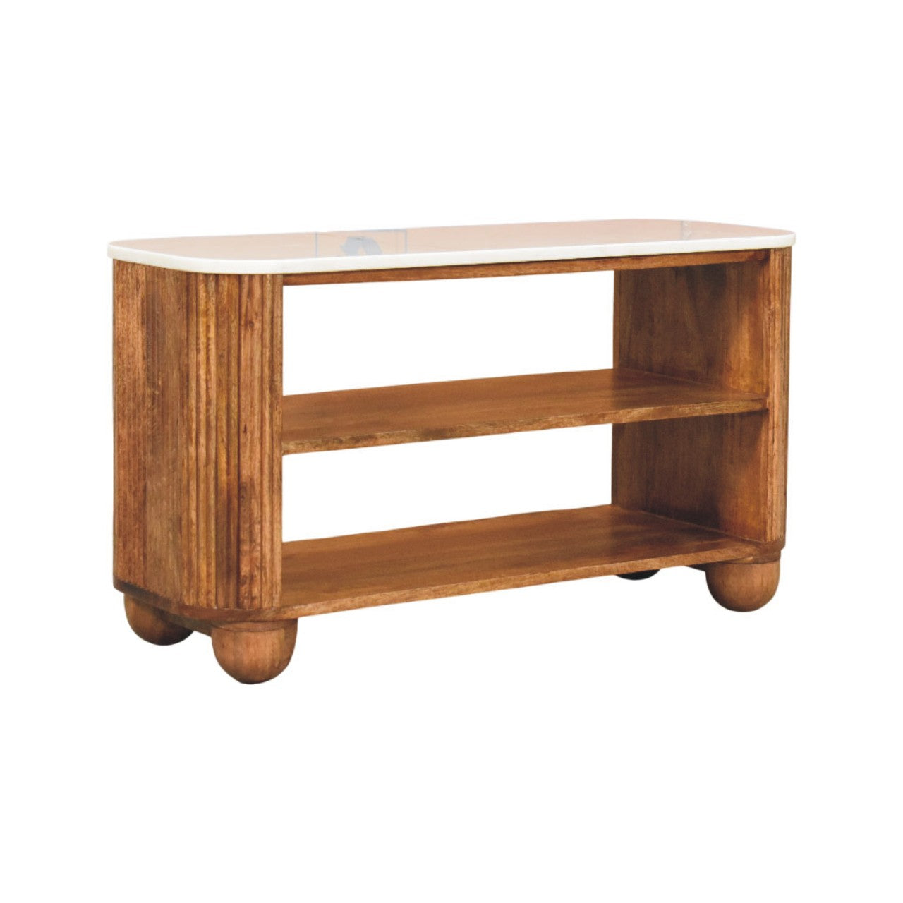 Artisan Furniture Solid Wood Beaumont Marble Shoe Cabinet