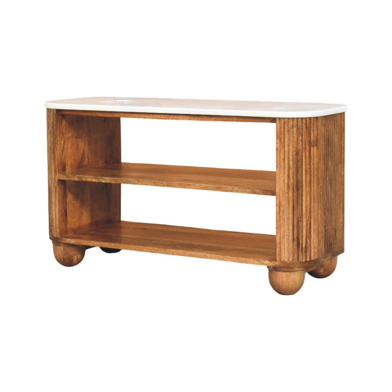 Artisan Furniture Solid Wood Beaumont Marble Shoe Cabinet
