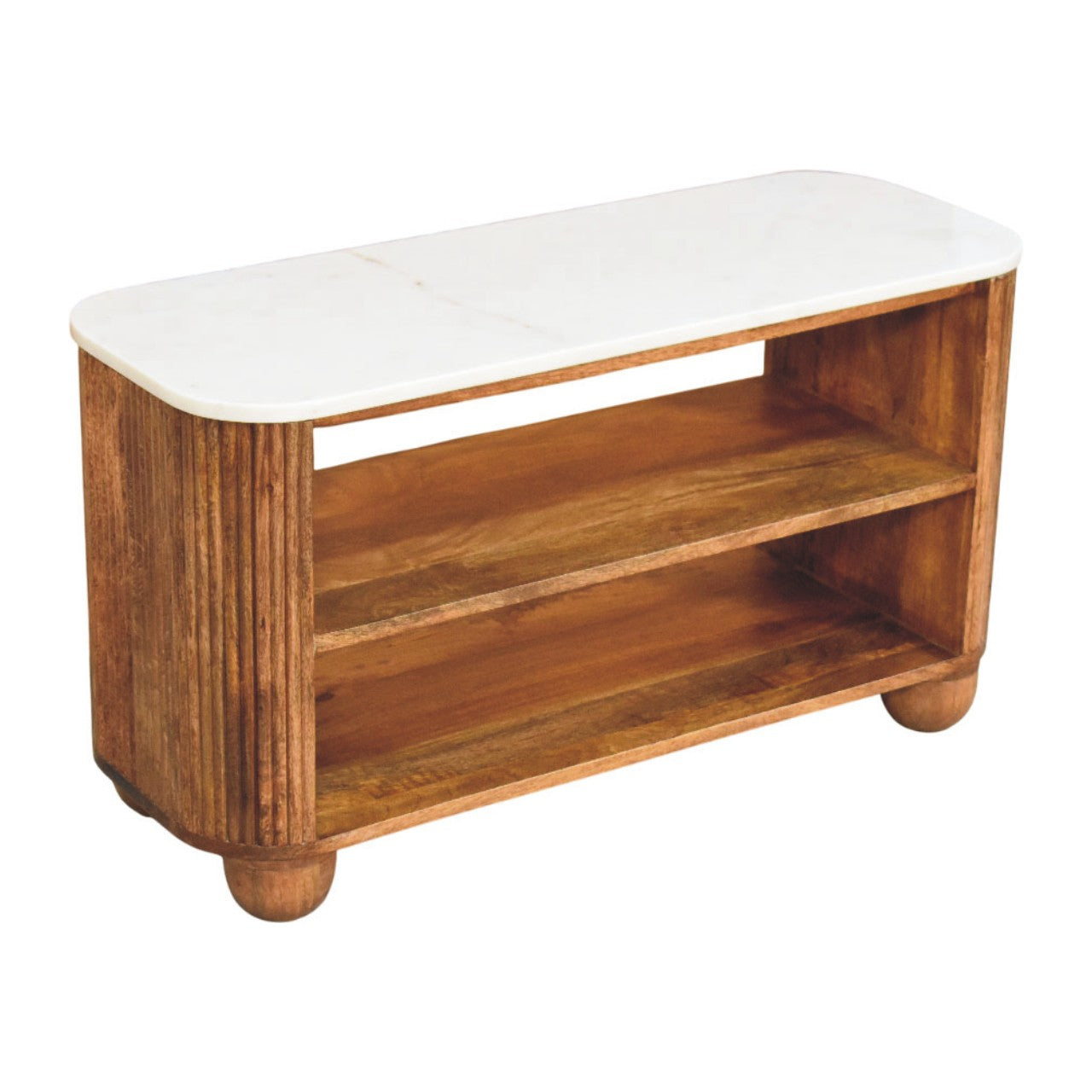 Artisan Furniture Solid Wood Beaumont Marble Shoe Cabinet