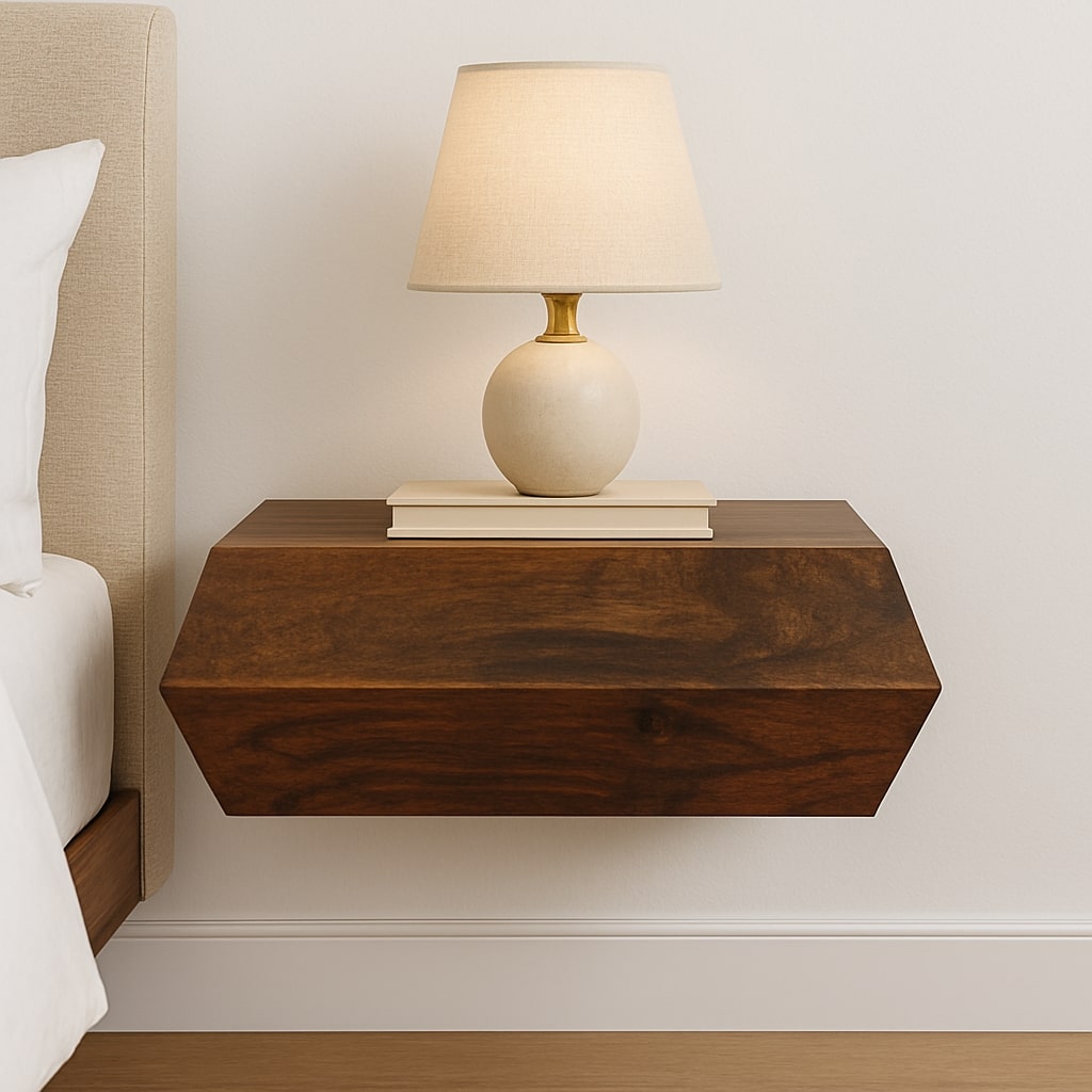 Artisan Furniture Solid Wood Prisma Wall-Mounted bedside