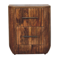 Artisan Furniture Solid Wood Fluted Bedside with Drawers
