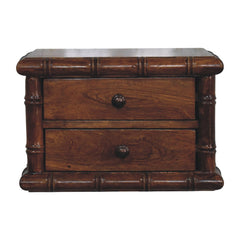 Bamboo Two Drawer Wall-Mounted Bedside