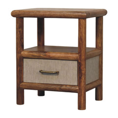 Solid Wood Solara Rattan Bedside Table