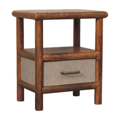 Solid Wood Solara Rattan Bedside Table