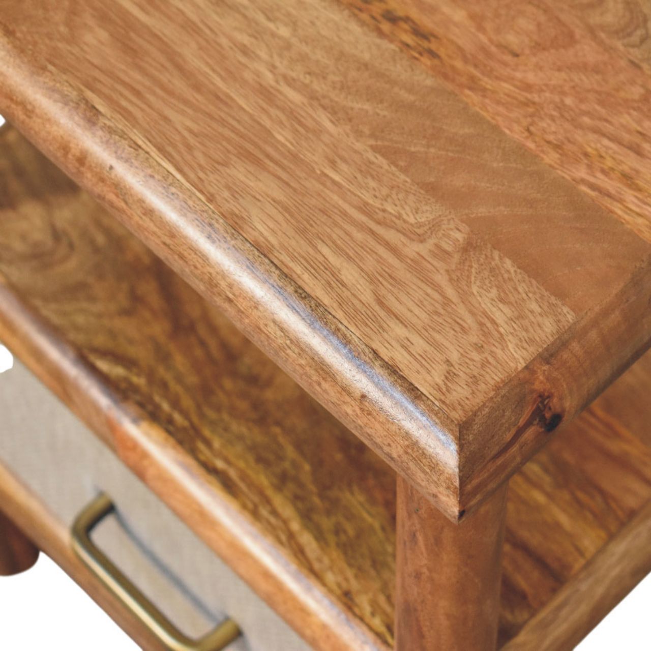 Solid Wood Solara Rattan Bedside Table