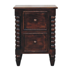 Solid Wood Spindle Duo Bedside