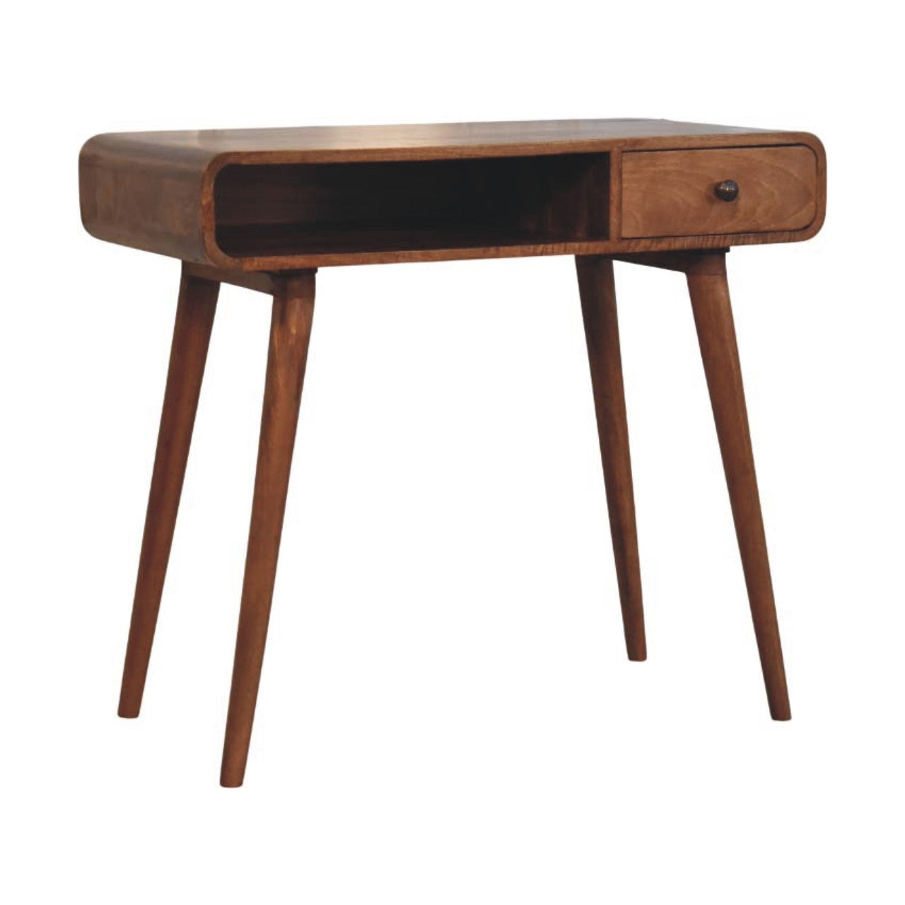 Solid Wood Curved Writing Desk