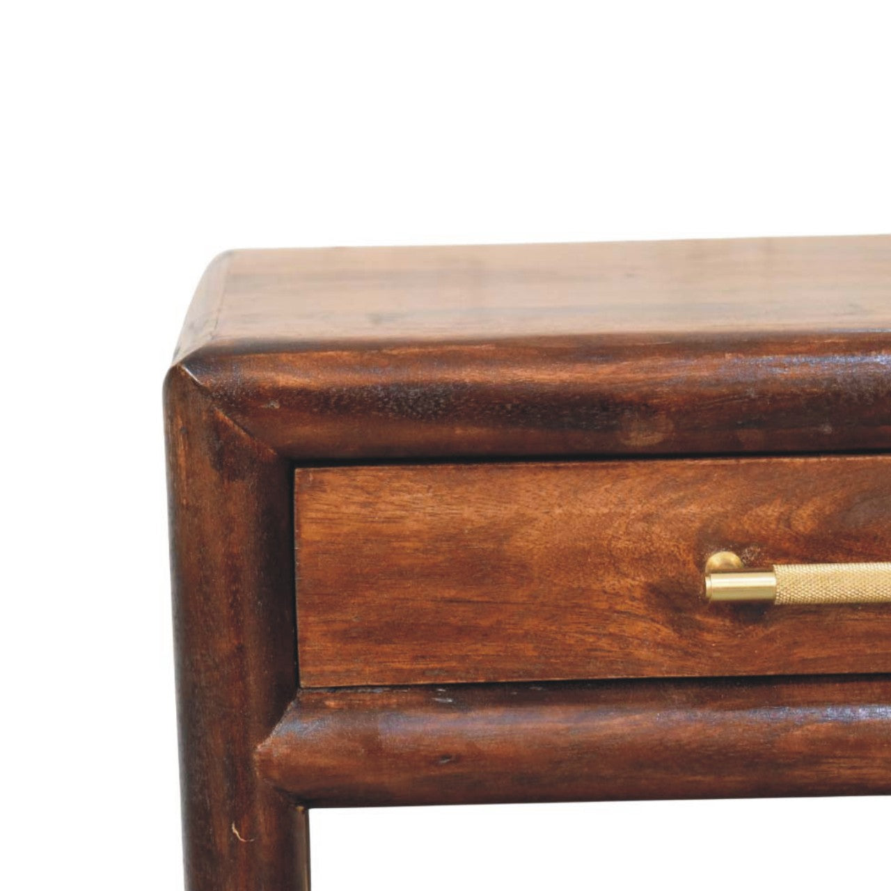 Solid mango wood California Walnut Open Bedside
