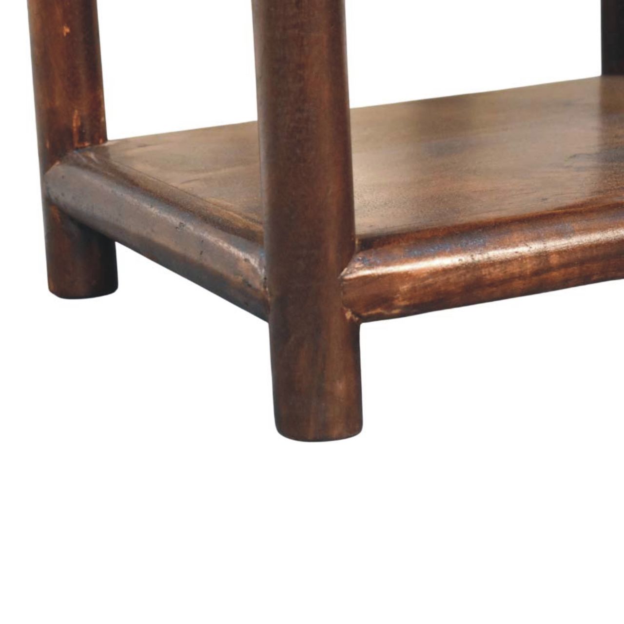 Solid mango wood California Walnut Open Bedside