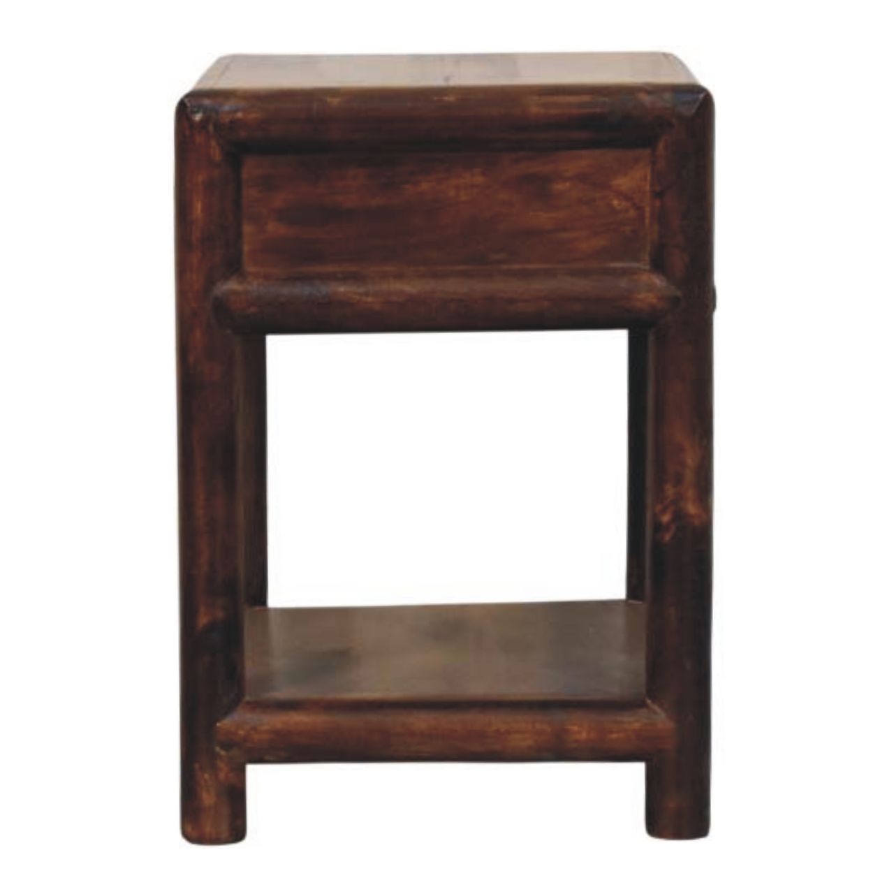 Solid mango wood California Walnut Open Bedside