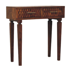 Solid Wood Cadiz Textured Console Table