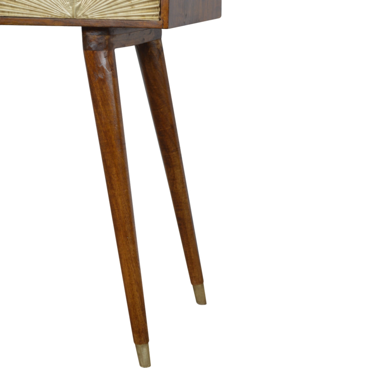 Sunrise Gold Carved Writing Desk, Beige