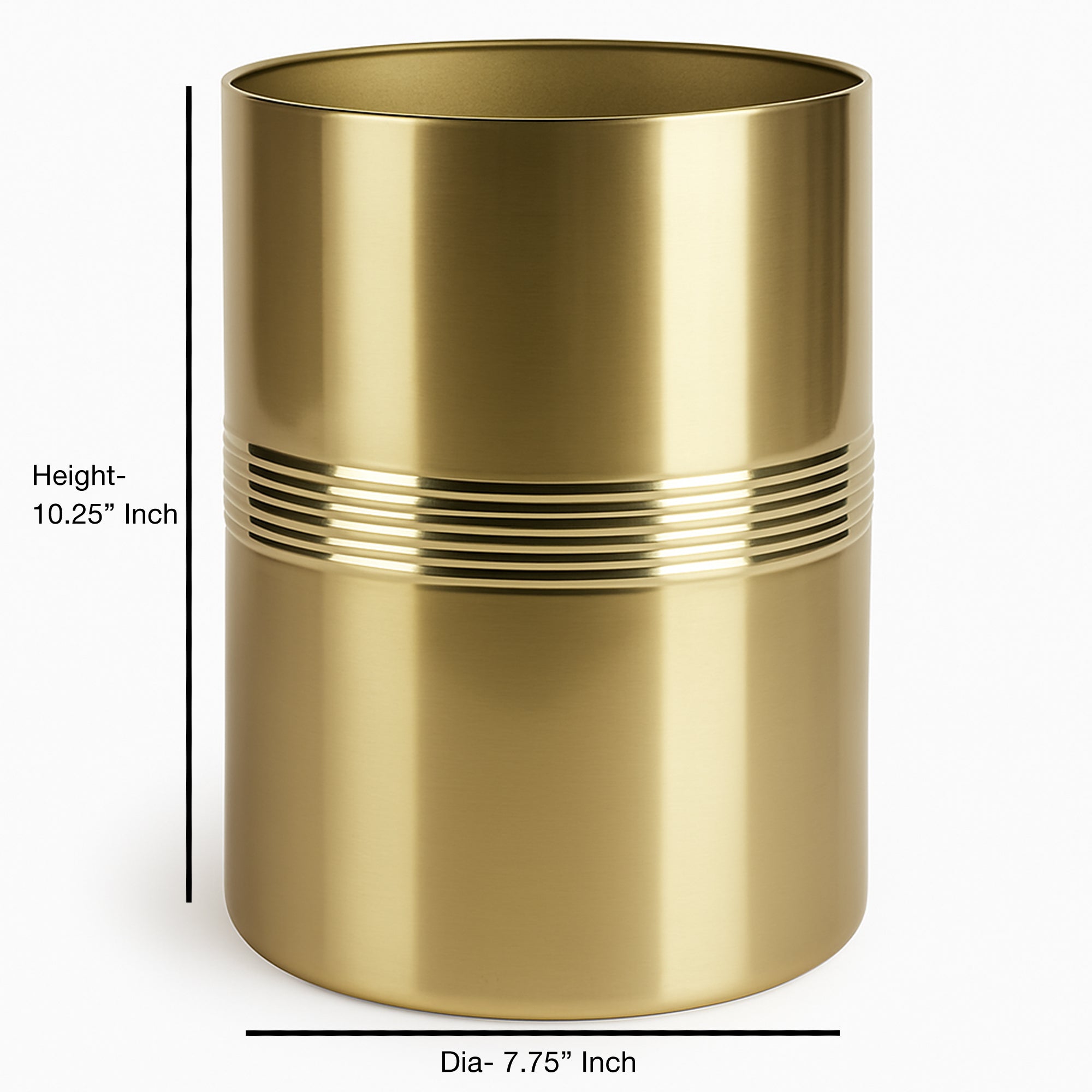 Stainless Steel Small Trash Can 7 Qt | Ideal for Bathroom & Kitchen