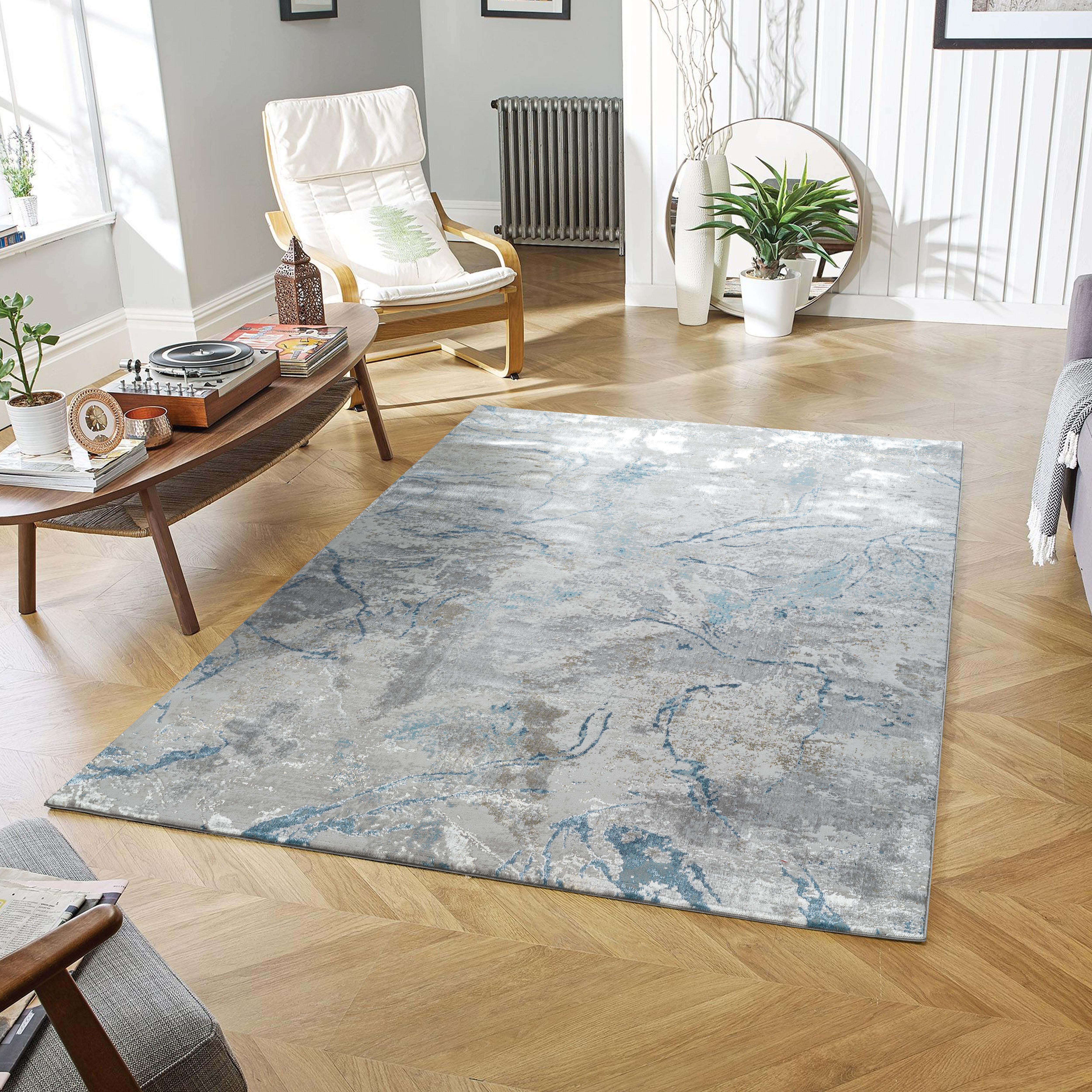 Li Paris LP239 Area Rug Grey/Blue