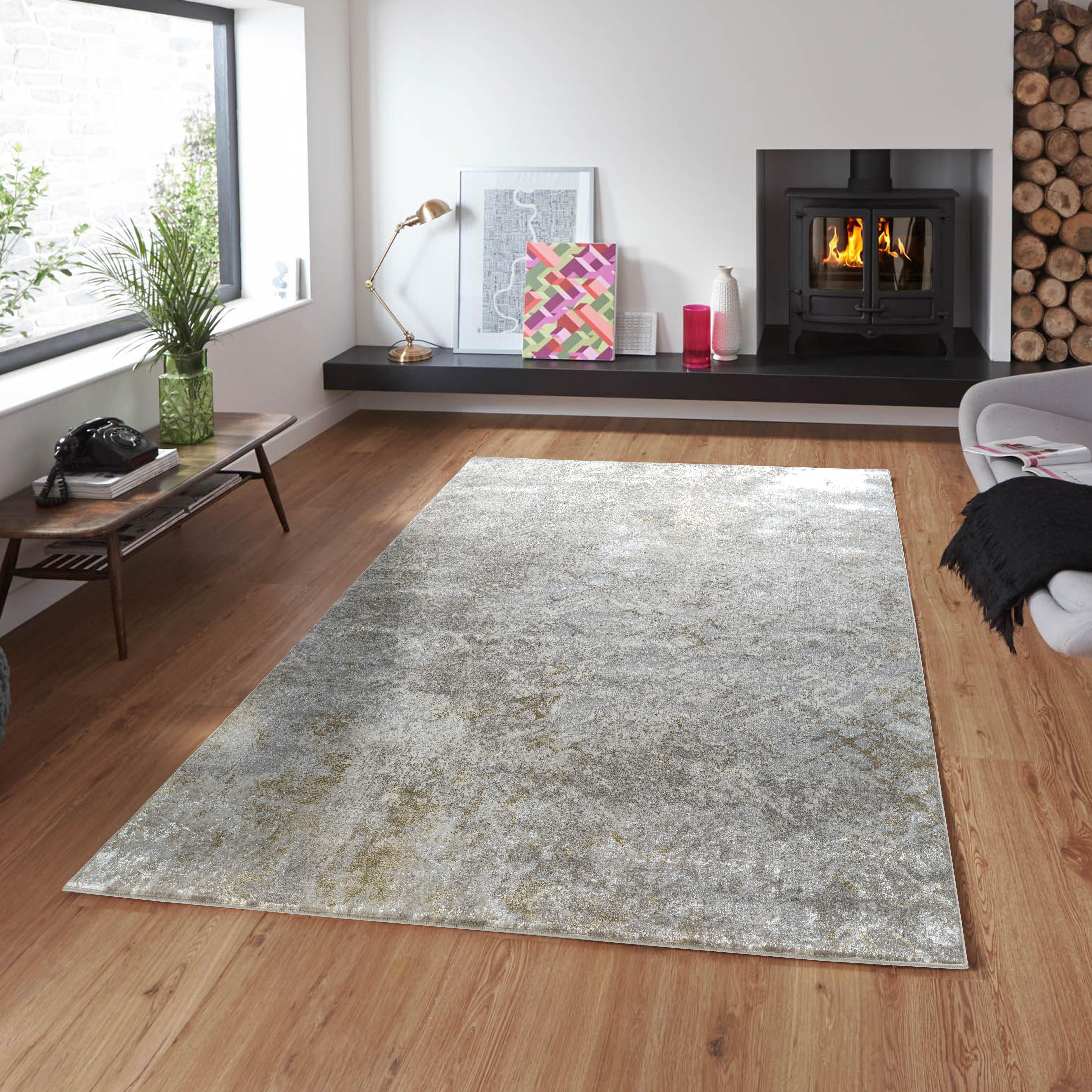 Modern Abstract Distressed Crosshatch Cream & Camel Area Rug, Runner & Round Rug – LP245 Cream/Camel