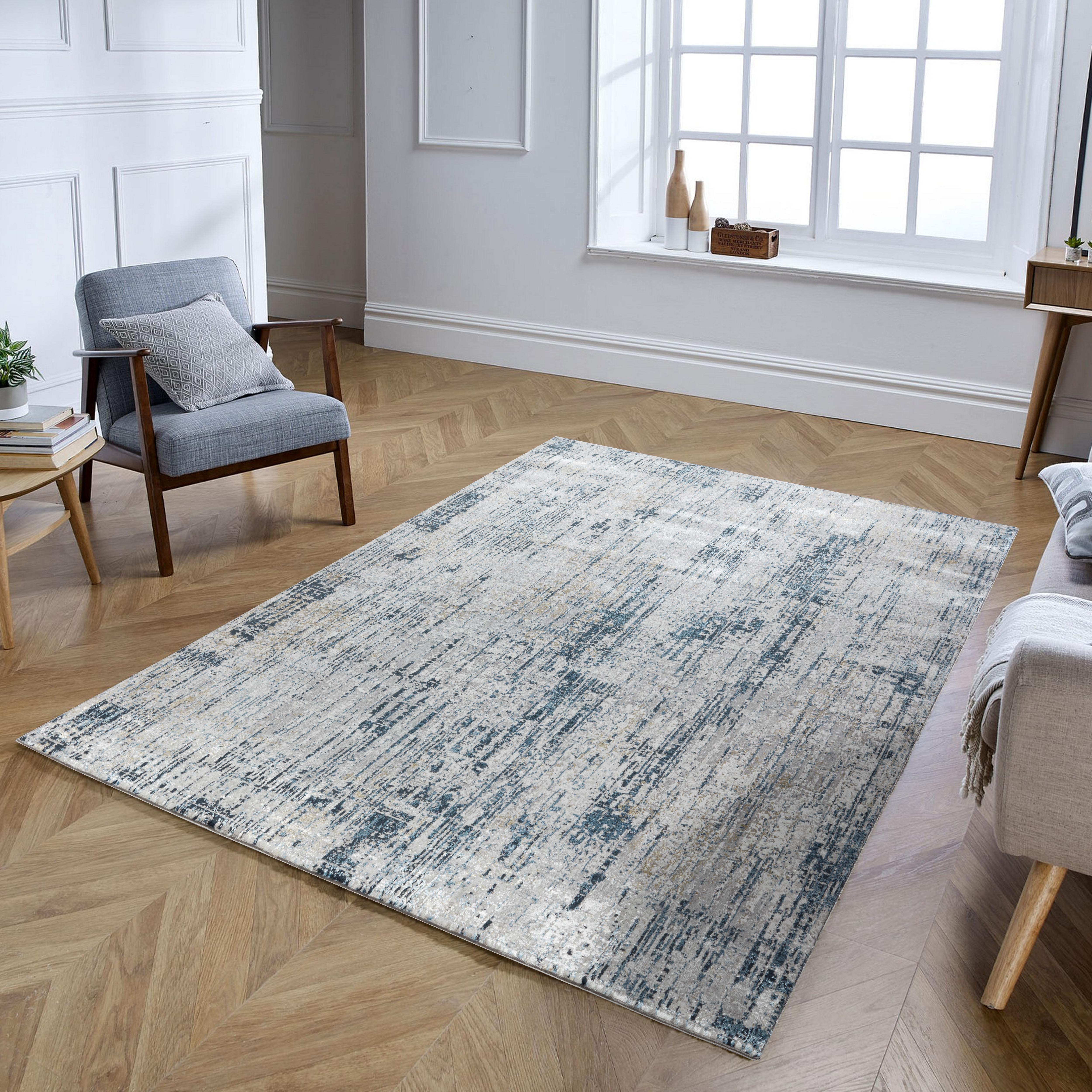 Li Paris LP245 Area Rug Grey/Navy