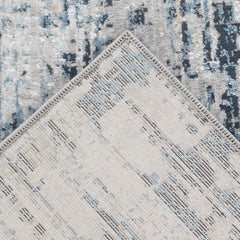 Modern Contemporary Minimalist Grey & Navy Area Rug, Runner & Round Rug – LP248 Grey/Navy