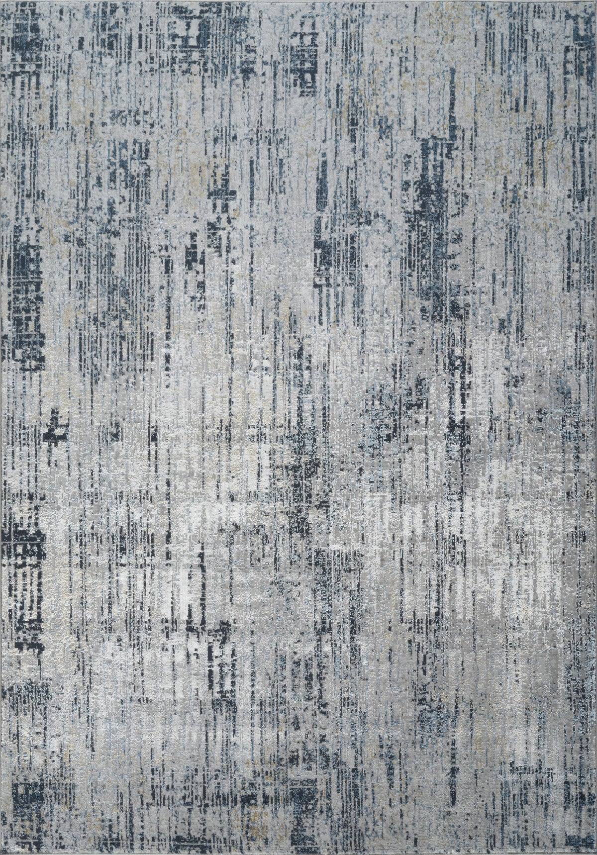 Modern Contemporary Minimalist Grey & Navy Area Rug, Runner & Round Rug – LP248 Grey/Navy