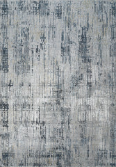 Modern Contemporary Minimalist Grey & Navy Area Rug, Runner & Round Rug – LP248 Grey/Navy