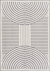 Deron Gray Rainbow Washable Rug