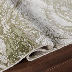 Merry MR108A Cream Green area rug close-up image