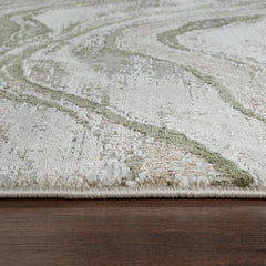 Merry MR108A Cream Green area rug detail image